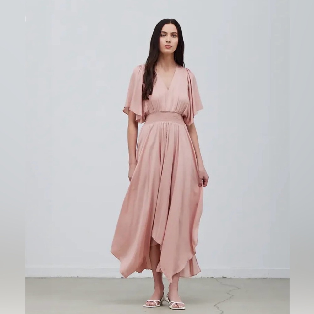 grade & gather Unbalanced Skirt Maxi Dress Size S